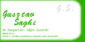 gusztav saghi business card